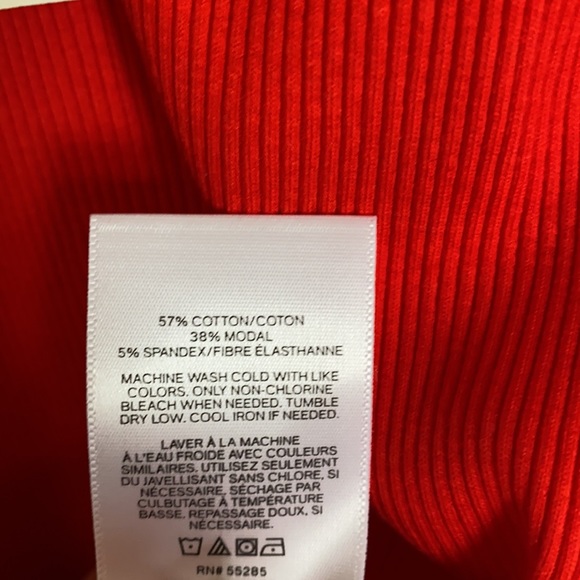 Express Rib Tank Top - Red - XXS - Picture 9 of 9